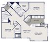 2 bedroom floor plan 2 bedroom floor plan at The Residences at Congressional Village, Maryland